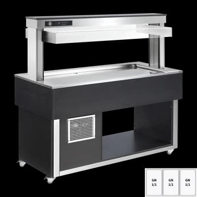 Insulă frigorifică pentru expunere alimente GN 3-1/1 - 30 mm, Wenge - TR LIME+ 3W