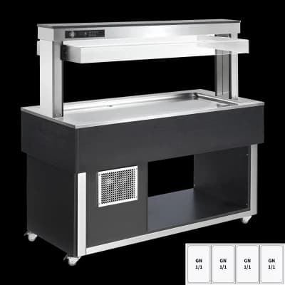Insulă frigorifică pentru expunere alimente GN 4-1/1 - 30 mm, Wenge - TR LIME+ 4W