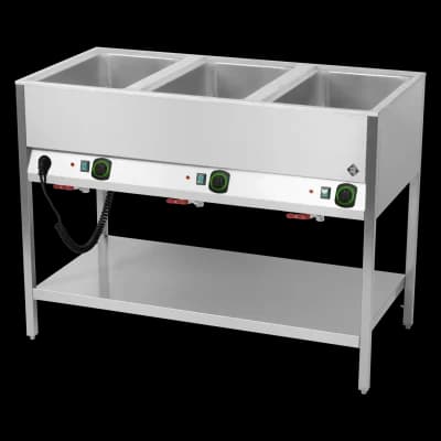 Bain marie staționar electric GN 3-1/1 controlere pe latura lungă cu raft - BMSD 3120