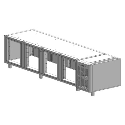 Banc frigorific Box SCH 4D oțel inoxidabil - SCH 4 KOR