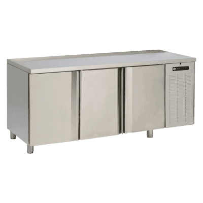 Banc frigorific GN1/1, 3 uși, TOP fără panou antistropi, oțel inoxidabil 230V - SCH 3D DH