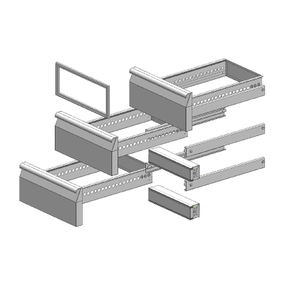 Sertare 1/3 (3buc) pentru SCH 850 mm - ZS 3Z