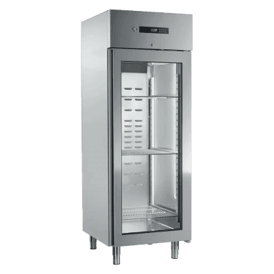 Dulap frigorific 700 l sterilizator, ușă sticlă GN 2/1, inox - ENR 700 G S