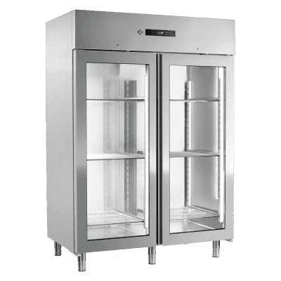 Dulap frigorific 1400 l ușă sticlă GN 2/1, inox - ENR 1400 G