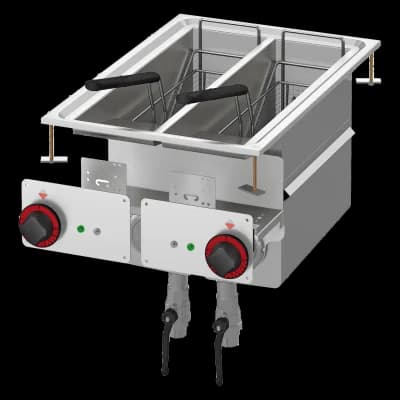 Friteuză electrică încorporabilă 2 coșuri 0,75 kW/l, 8+8 l 400 V - F2/8D-64ET