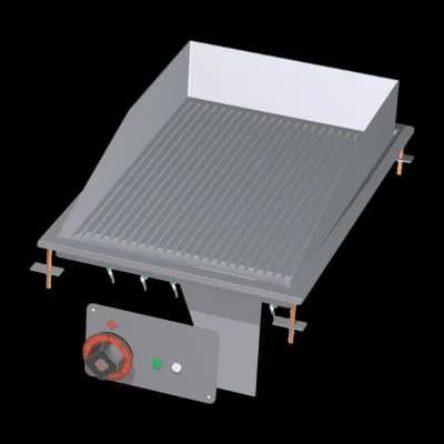 Plită electrică încorporabilă 36x55 cromată striată 400 V - FTRD-64ETS