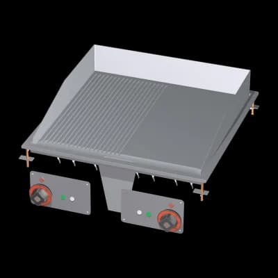 Plită electrică încorporabilă 56x55 cromată combinată 400 V - FTLRD-66ETS