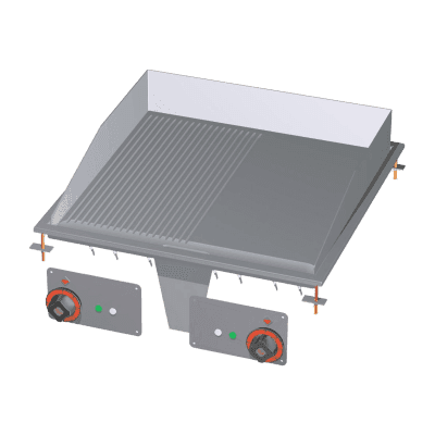 Plită electrică încorporabilă 56x55 cromată combinată 400 V - FTLRD-66ETS