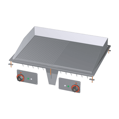 Plită electrică încorporabilă 75x55 cromată combinată 400 V - FTLRD-68ETS