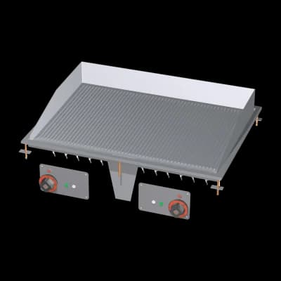 Plită electrică încorporabilă 75x55 cromată striată 400 V - FTRD-68ETS