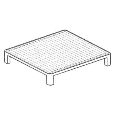 Placă plită canelată dublă pentru grătar inox pentru RM 700/drop-in - PRFT/72