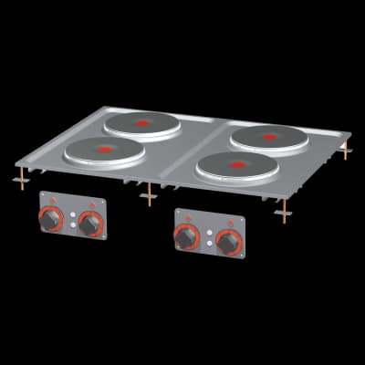 Mașină de gătit drop-in electrică 4x placă drop-in 400 V - PCD-68ET