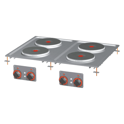 Mașină de gătit drop-in electrică 4x placă drop-in 400 V - PCD-68ET