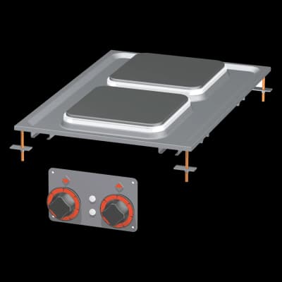 Mașină de gătit drop-in electrică 2x placă drop-in 400 V - PCQD-64ET