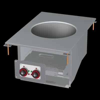 Mașină de gătit inducție drop-in electrică 1x wok placă drop-in 400 V - PCIWD-64ET
