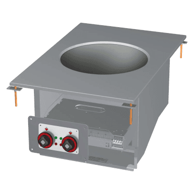 Mașină de gătit inducție drop-in electrică 1x wok placă drop-in 400 V - PCIWD-64ET