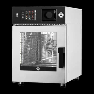 Cuptor cu convecție abur combi SLIM electric 6x GN 1/1 curățare automată abur direct touch screen 7" 400 V ușă stânga - MSTBD 0611 EL