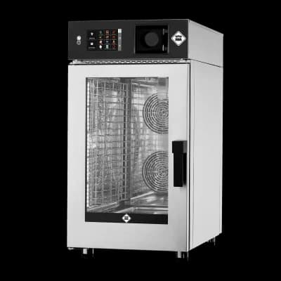 Cuptor combi cu convecție și abur SLIM electric 10x GN 1/1 curățare automată abur direct ecran tactil 7" 400 V ușă stânga - MSTBD 1011 EL