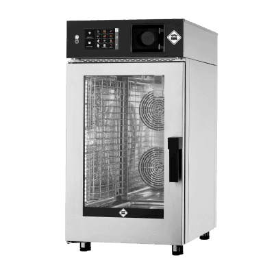 Cuptor combi cu convecție și abur SLIM electric 10x GN 1/1 curățare automată abur direct ecran tactil 7" 400 V ușă stânga - MSTBD 1011 EL