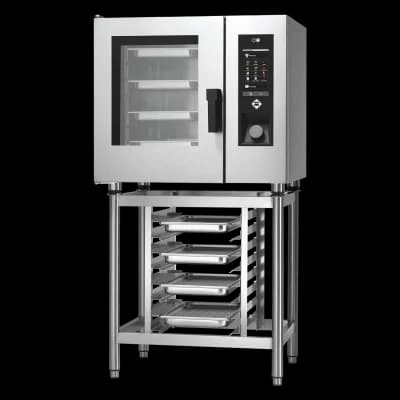 Cuptor combi cu convecție și abur STEAMBOX electric 6x GN 1/1 curățare automată boiler 400 V ușă stânga - STBB 0611 EL