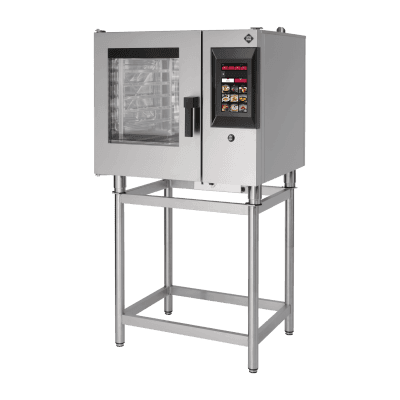 Cuptor cu convecție STEAMBOX pe gaz 6x GN 1/1 curățare automată boiler ușă cu balamale stânga ecran 10" - STMB 0611 GL