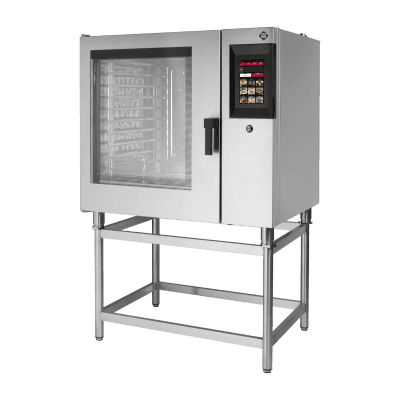 Cuptor cu convecție STEAMBOX electric 10x GN 2/1 curățare automată boiler 400V ușă cu balamale stânga ecran 10" - STMB 1021 EL