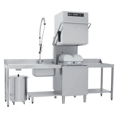 Mașină de spălat vase tip hotă dublu înveliș cu dedurizator și sistem de recuperare căldură 50x50 - 400 V - TTA 112 REC ABT