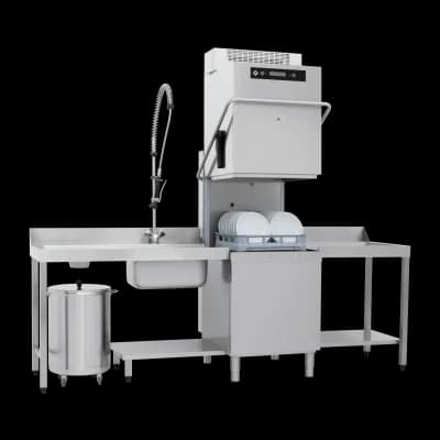 Mașină de spălat vase tip hotă dublu înveliș cu dedurizator și sistem de recuperare căldură 50x60 - 400 V - TTA 162 REC ABT
