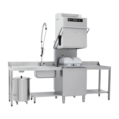 Mașină de spălat vase tip hotă dublu înveliș cu dedurizator și sistem de recuperare căldură 50x60 - 400 V - TTA 162 REC ABT