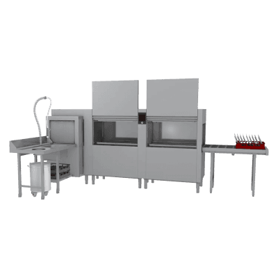 Mașină de spălat vase cu bandă transportoare 270, apă rece, ieșire dreapta, pre-spălare colț - XT 270 R CTPWR