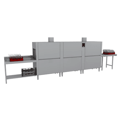 Mașină de spălat vase cu bandă transportoare 270, apă rece, ieșire dreapta, sistem recuperare căldură, pentru apă osmotică - XT 270 R XTRCO