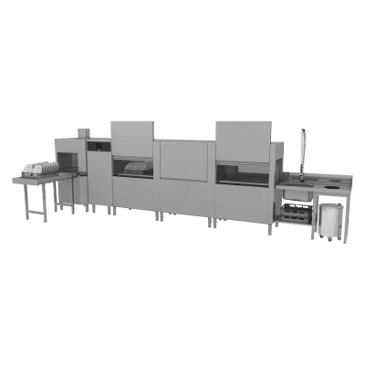 Mașină de spălat vase cu transportor 300, apă rece, ieșire stânga, uscător colțar - XT 300 L XTRS