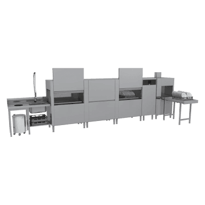 Mașină de spălat vase cu transportor 300, apă rece, ieșire dreapta, uscător colțar, sistem de recuperare căldură - XT 300 R XTRS XTRCO