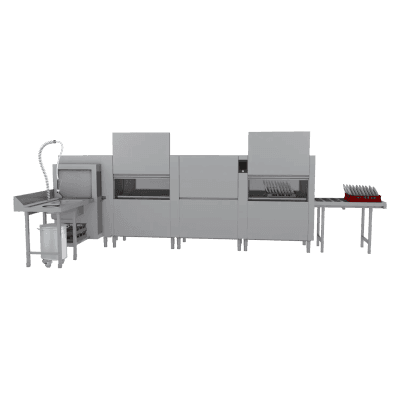 Mașină de spălat vase cu transportor 300, apă rece, ieșire dreapta, pre-spălare colțară, sistem de recuperare căldură - XT 300 R CTPWR XTRCO