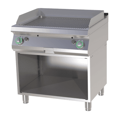 Plită fry-top canelată pe dulap deschis - FTR 780 G