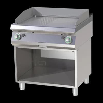 Plită fry-top combinată cromată pe dulap deschis - FTHRC 780 G
