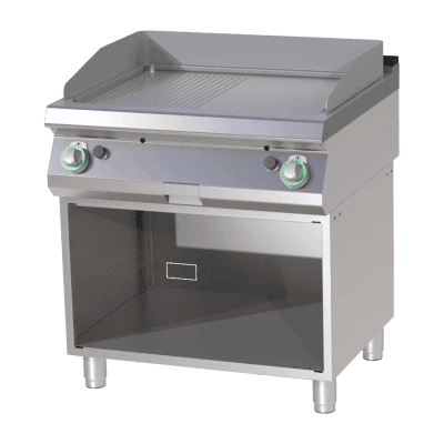 Plită fry-top combinată cromată pe dulap deschis - FTHRC 780 G