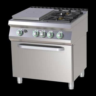 Mașină de gătit pe gaz cu plită solidă cu cuptor electric static - STPST 780/21 GE