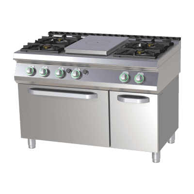 Mașină de gătit pe gaz cu plită solidă cu cuptor pe gaz - STPST 7120/21 G