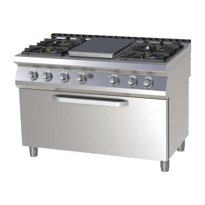 Mașină de gătit pe gaz cu plită solidă cu cuptor electric static - STPST 7120/31 GE