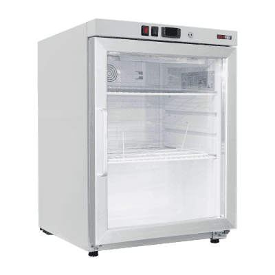 Dulap frigorific 130 l, ușă sticlă, alb - DRR 200/G
