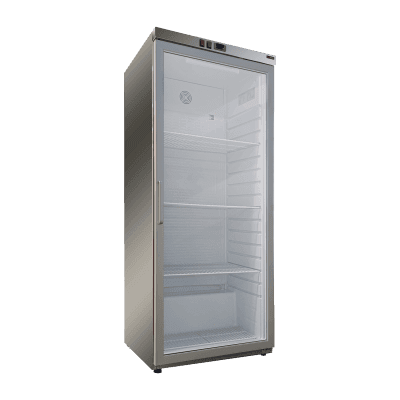Dulap frigorific 350 l, ușă sticlă, inox - DRR 400 GS