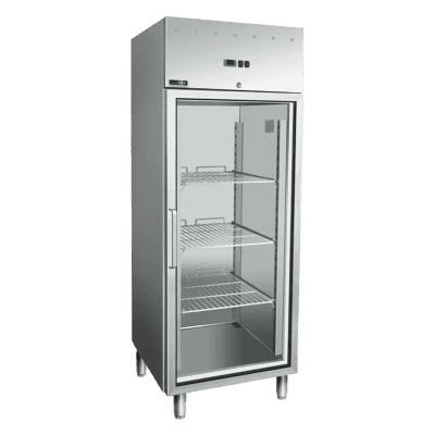 Dulap frigorific GN 700 l inox ușă sticlă - MN 700G
