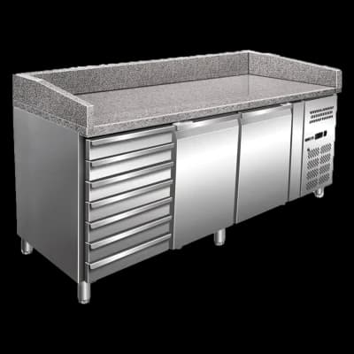 Banc frigorific pizza 2D + 7x sertar neutru - MTP 2D7ZN