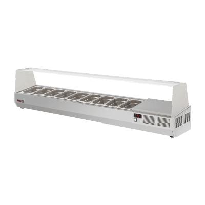 Vitrină frigorifică 200 cm GN 1/4 pro RTP 3D - RCH 4200