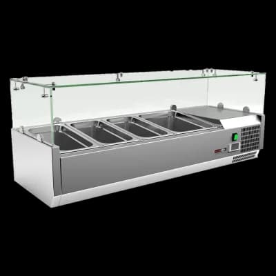Vitrină frigorifică 1x GN 1/2 + 3x GN 1/3 - MCH 3120