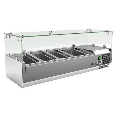 Vitrină frigorifică 1x GN 1/2 + 3x GN 1/3 - MCH 3120