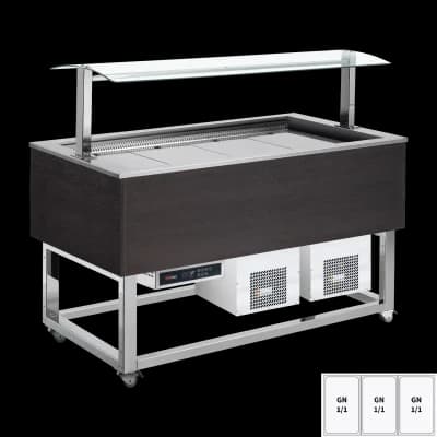 Vitrină insulă refrigerată GN 3-1/1 Wenge - ES BLUE+ 3W
