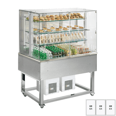 Vitrină refrigerată GN 3-1/1 deschidere în sus - ES PLATINUM+ 3 DF