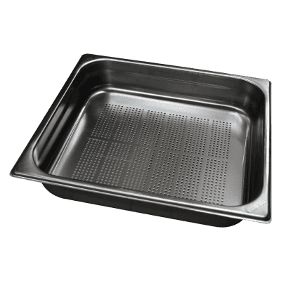 Container GN perforat GN 2/1 - 100 mânere inox - GND 2/1-100 U